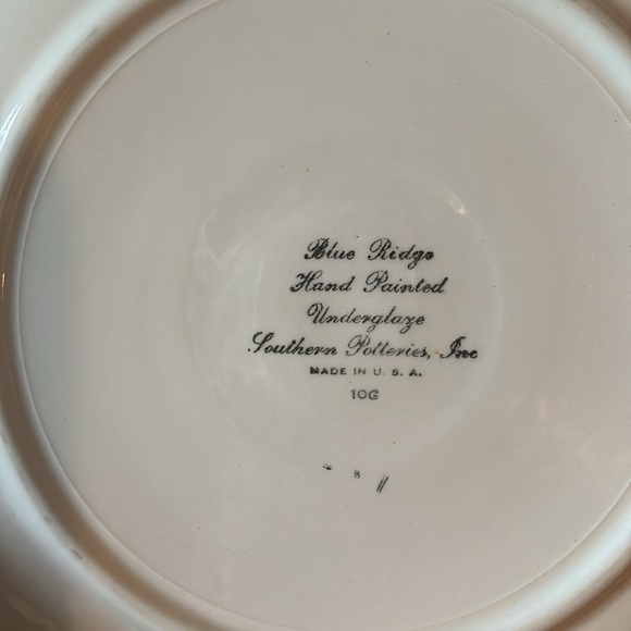 Blue Ridge Southern Pottery Ridge Daisy  Plate  Yellow Brown Flowers set of 2 - Picture 3 of 3